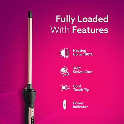 AGARO HC9007 Hair Curler With 7 MM Barrel, Rod, Tong, Chopstick Rectangular Hair Curler AGARO HC9007 Hair Curler With 7 MM Barrel, Rod, Tong, Chopstick Rectangular Hair Curler