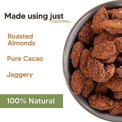 Eat Better Co - Chocolate Coated Nuts - No Added Sugar - 100% Natural - Sweetned using Jaggery - Healthy Chocolate (Chocolate Coated Almonds - Pack of Four - 160 gm) Eat Better Co - Chocolate Coated Nuts - No Added Sugar - 100% Natural - Sweetned using Jaggery - Healthy Chocolate (Chocolate Coated Almonds - Pack of Four - 160 gm)