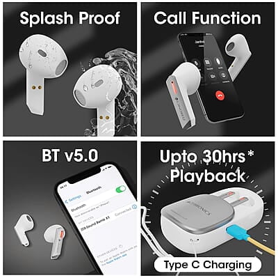 ZEBRONICS Sound Bomb X1 3-in-1 Wireless Bluetooth v5.0 In Ear Earbuds + Speaker Combo with 30 Hour Backup, Built-in LED Torch, Call Function, Voice Asst, Type C and Splash Proof Portable Design ZEBRONICS Sound Bomb X1 3-in-1 Wireless Bluetooth v5.0 In Ear Earbuds + Speaker Combo with 30 Hour Backup, Built-in LED Torch, Call Function, Voice Asst, Type C and Splash Proof Portable Design
