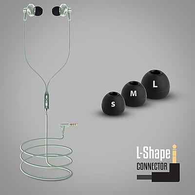 Zebronics Zeb-Buds 10 In Ear Wired Earphones with Mic, Metallic Design, L Shaped Connector, 13.5mm NdFeb Drivers Zebronics Zeb-Buds 10 In Ear Wired Earphones with Mic, Metallic Design, L Shaped Connector, 13.5mm NdFeb Drivers
