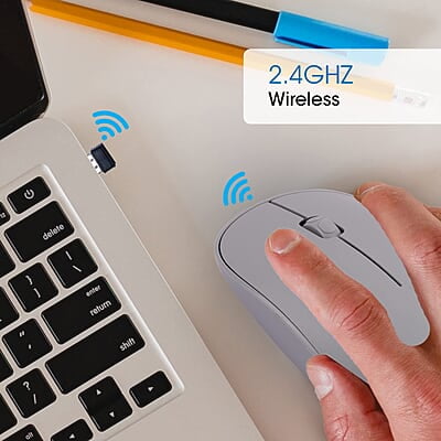 ZEBRONICS Haze Wireless Mouse for Computers, Laptops with 1200 DPI, Advanced Optical Sensor, 2.4GHz USB Nano Receiver, Plug - Play Usage, Power Saving Mode and Comfortable use on Most Surfaces