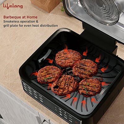 Lifelong Digital Air Fryer for Home with Smart Thermometer, 7 Litre with 12 Pre-Set Menus - 1400W Lifelong Digital Air Fryer for Home with Smart Thermometer, 7 Litre with 12 Pre-Set Menus - 1400W