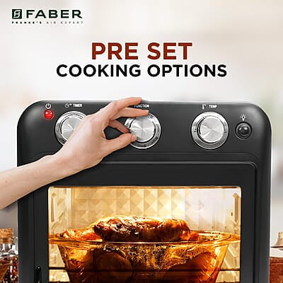 Faber 20 liter 1500 Watts Air Fryer Oven Fry, Bake, Roast, Toast, Defrost, Grill, Reheat & Broil Faber 20 liter 1500 Watts Air Fryer Oven Fry, Bake, Roast, Toast, Defrost, Grill, Reheat & Broil