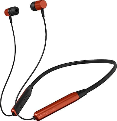 ZEBRONICS Zeb Evolve Wireless Bluetooth in Ear Neckband Earphone, Rapid Charge, Dual Pairing, Magnetic earpiece,Voice Assistant with Mic