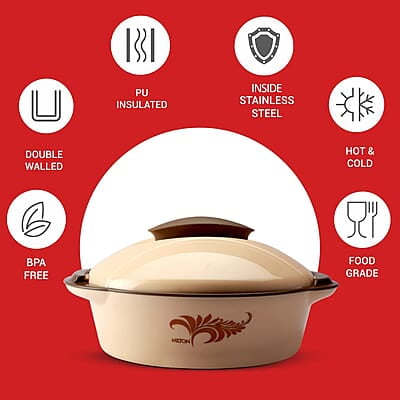 Milton Crisp 2500 Insulated Inner Steel Casserole, 2.4 Litres Milton Crisp 2500 Insulated Inner Steel Casserole, 2.4 Litres