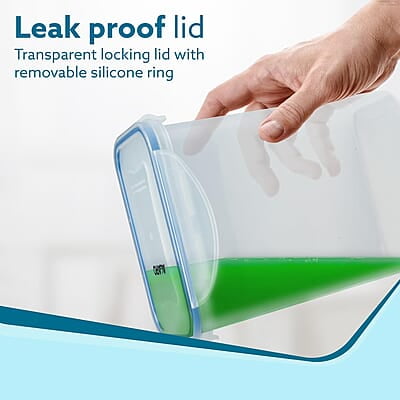 AGARO Airtight Container, Food Storage Container With Lid Tall Rectangular Plastic Body, Leak Proof, BPA Free, Capacity 1.5L Each, Pack of 3 AGARO Airtight Container, Food Storage Container With Lid Tall Rectangular Plastic Body, Leak Proof, BPA Free, Capacity 1.5L Each, Pack of 3