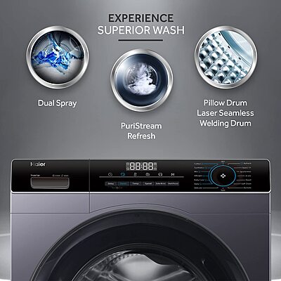 Haier 7 Kg 5 Star Inverter Direct Motion Motor Fully Automatic Front Load Washing Machine Haier 7 Kg 5 Star Inverter Direct Motion Motor Fully Automatic Front Load Washing Machine