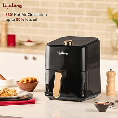 Lifelong Air Fryer 1 Year Warranty 1200W, 4L, Air Fryer for Home, Airfryer, Electric Air-Fryer with 360° Hot Air