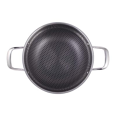 Wonderchef Stanton 28 cm Non-stick Kadhai/Kadai with Lid - 3.4 litre  3 ply steel