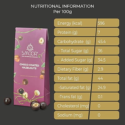 Smoor Chocolate Coated Nuts Treats Pack of 2 - Hazelnut & Almond 50 gm x 2 Smoor Chocolate Coated Nuts Treats Pack of 2 - Hazelnut & Almond 50 gm x 2