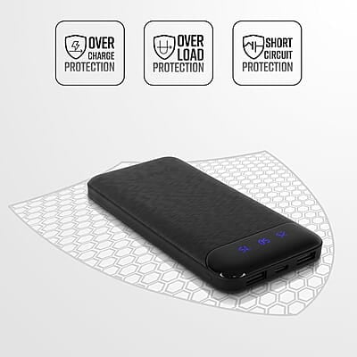ZEBRONICS MB10000S4 Power Bank, 10000 mAh, 12W, Dual USB Output, Type C & Micro USB Input, Built in Protections, Percentage LED Display, Included USB to Type C Cable ZEBRONICS MB10000S4 Power Bank, 10000 mAh, 12W, Dual USB Output, Type C & Micro USB Input, Built in Protections, Percentage LED Display, Included USB to Type C Cable