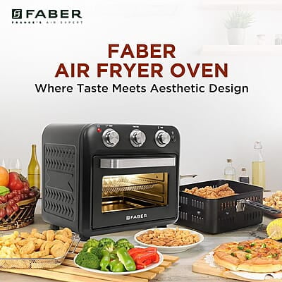 Faber 20 liter 1500 Watts Air Fryer Oven Fry, Bake, Roast, Toast, Defrost, Grill, Reheat & Broil Faber 20 liter 1500 Watts Air Fryer Oven Fry, Bake, Roast, Toast, Defrost, Grill, Reheat & Broil
