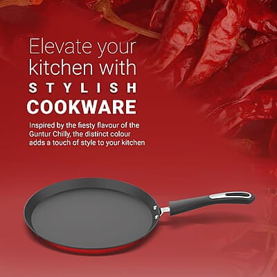 Preethi Dura Collection Non Stick Tawa, 28 cm, Gas & Induction Compatible Preethi Dura Collection Non Stick Tawa, 28 cm, Gas & Induction Compatible
