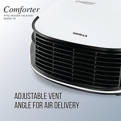 Havells Comforter Room Heater 2000 Watt with Overheat Protection, Adjustable Thermostat Control Knob Havells Comforter Room Heater 2000 Watt with Overheat Protection, Adjustable Thermostat Control Knob
