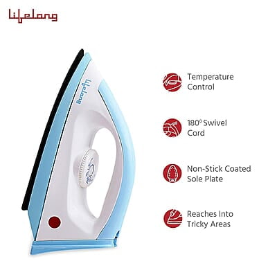 Lifelong Dry Iron Press 1100 W, Electric Dry Iron with Temperature Controle Lifelong Dry Iron Press 1100 W, Electric Dry Iron with Temperature Controle
