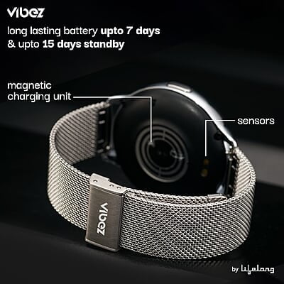 Vibez by Lifelong Smartwatch for Women 1.28" HD Display Bluetooth Calling, 7-Day Battery Vibez by Lifelong Smartwatch for Women 1.28" HD Display Bluetooth Calling, 7-Day Battery