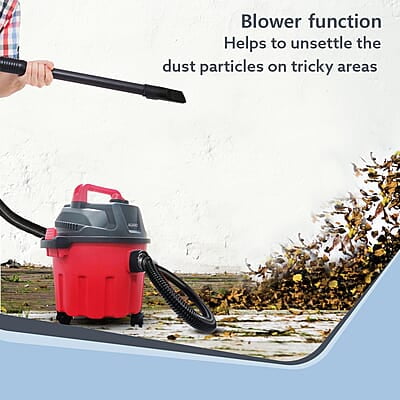 AGARO Rapid Vacuum Cleaner, 1000W, Wet & Dry 10L Tank Capacity, 16.5 kPa Suction Power