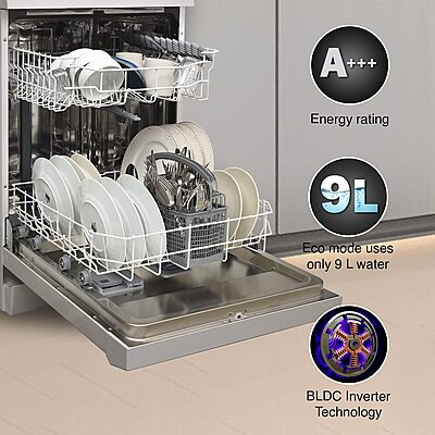 Godrej Eon Dishwasher 12 place setting Anti-Germ CrystaLight powered by UV Technology Godrej Eon Dishwasher 12 place setting Anti-Germ CrystaLight powered by UV Technology