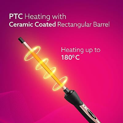 AGARO HC9007 Hair Curler With 7 MM Barrel, Rod, Tong, Chopstick Rectangular Hair Curler AGARO HC9007 Hair Curler With 7 MM Barrel, Rod, Tong, Chopstick Rectangular Hair Curler