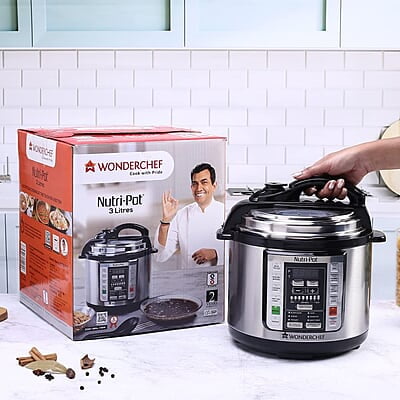 Wonderchef Nutri-Pot Electric Pressure Cooker with 7-in-1 Functions 3L capacity Wonderchef Nutri-Pot Electric Pressure Cooker with 7-in-1 Functions 3L capacity