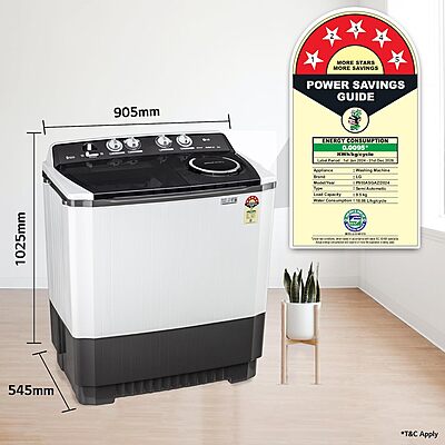 LG 9.5 kg 5 Star Wind jet dry Semi-Automatic Top Load Washing Machine LG 9.5 kg 5 Star Wind jet dry Semi-Automatic Top Load Washing Machine