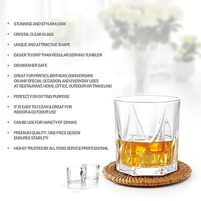 Treo by Milton Ignis On The Rocks Glass Tumbler,6 Pc Set,270 mlEach,Transparent Treo by Milton Ignis On The Rocks Glass Tumbler,6 Pc Set,270 mlEach,Transparent