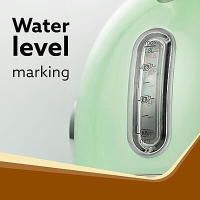 AGARO Regency Vintage Kettle 1.8L with Temperature Gauge, Hot Water Boiler & Tea Heater with Curved Handle Visible Water Level Line, Led Light AGARO Regency Vintage Kettle 1.8L with Temperature Gauge, Hot Water Boiler & Tea Heater with Curved Handle Visible Water Level Line, Led Light