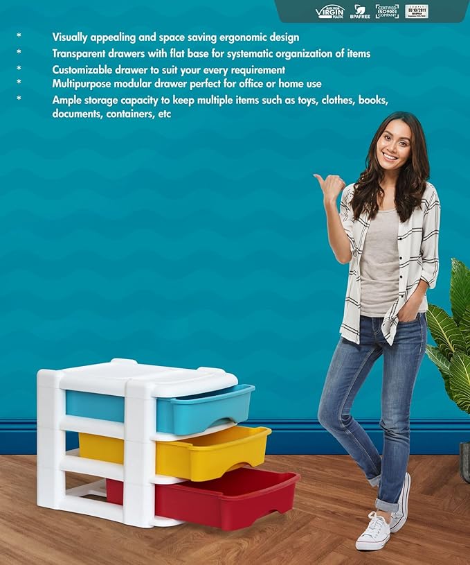 Signora ware Multipurpose Modular Drawer Small 3 Tier 6.5 Each Drawer Signora ware Multipurpose Modular Drawer Small 3 Tier 6.5 Each Drawer