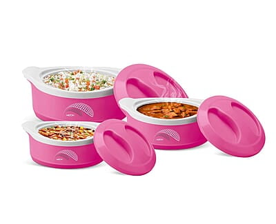 MILTON New Marvel Jr Inner Steel Casserole Gift Set of 3 MILTON New Marvel Jr Inner Steel Casserole Gift Set of 3