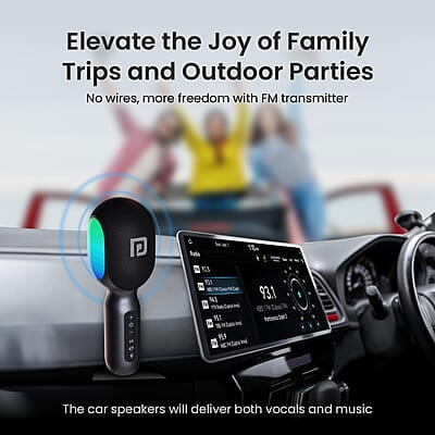 Portronics Dash 2 Wireless Bluetooth Karaoke Mic with 10W Speaker,Upto 10 Hour Playtime