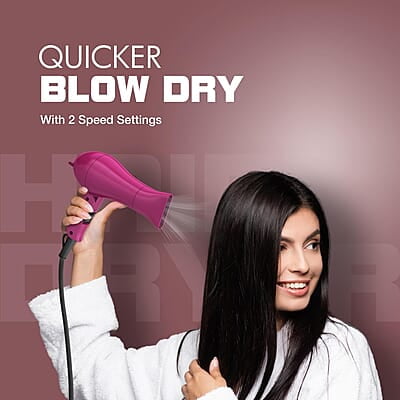 Havells 1000 Watt Foldable Hair Dryer; 2 Heat Settings (Hot/Warm), Heat Balance Technology Havells 1000 Watt Foldable Hair Dryer; 2 Heat Settings (Hot/Warm), Heat Balance Technology