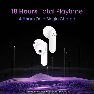 Ambrane True Wireless Gaming in Ear Earbuds, 56ms Ultra-Low Latency, Lag-Free Audio, 18 Hours Long Playtime, Instant Pairing with Bluetooth V5.0, Boosted Bass, IPX4