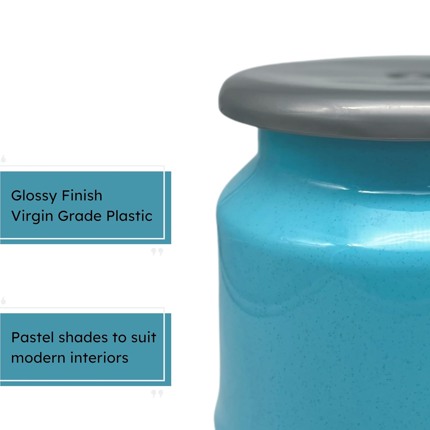 Mahaware Sturdy Round Anti Slip Polypropylene Stool Patla| for Bathroom, Home| Mint Granite Sky Blue Mahaware Sturdy Round Anti Slip Polypropylene Stool Patla| for Bathroom, Home| Mint Granite Sky Blue