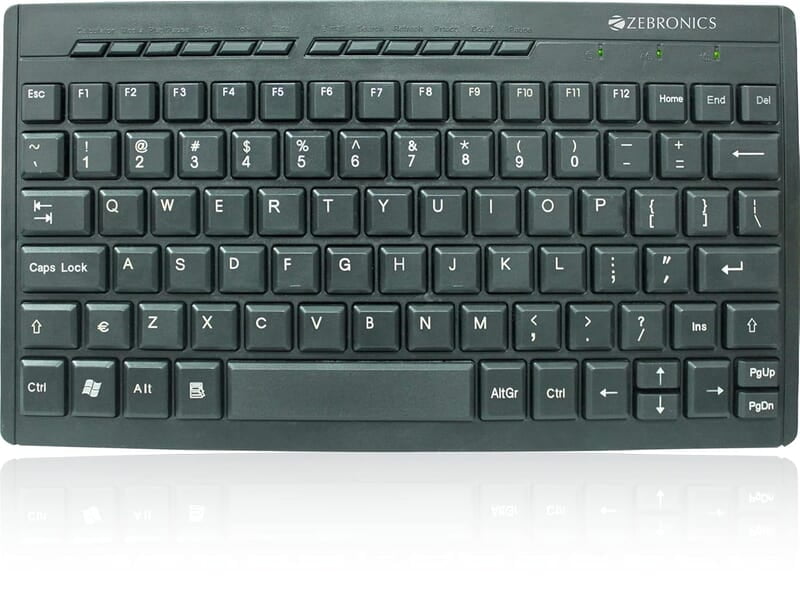 Zebronics ZEB-K04 Mini Multimedia USB Wired Keyboard with 96 UV Coated Keys, Slim & Compact, for PC/Mac Zebronics ZEB-K04 Mini Multimedia USB Wired Keyboard with 96 UV Coated Keys, Slim & Compact, for PC/Mac