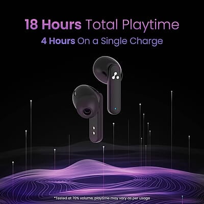 Ambrane True Wireless Gaming in Ear Earbuds, 56ms Ultra-Low Latency, Lag-Free Audio, 18 Hours Long Playtime, Instant Pairing with Bluetooth V5.0, Boosted Bass, IPX4