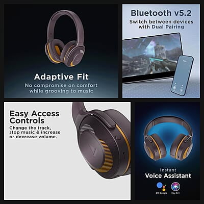 boAt Rockerz 425 Bluetooth Wireless On Ear Headphones Signature Sound, ENx Tech, ASAP Charge, 25H Playtime, Bluetooth V5.2, Dual Pairing with Mic boAt Rockerz 425 Bluetooth Wireless On Ear Headphones Signature Sound, ENx Tech, ASAP Charge, 25H Playtime, Bluetooth V5.2, Dual Pairing with Mic