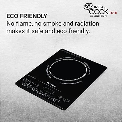 Havells Induction Cooktop Tc 18 1800 Watt (Crystal Glass, Black)