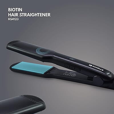Havells HS4123 Biotin Infused Wide Plates & Temperature Control Hair Straightener Havells HS4123 Biotin Infused Wide Plates & Temperature Control Hair Straightener