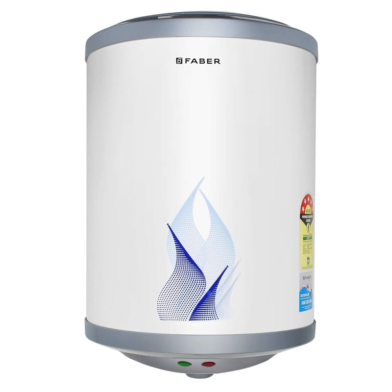 Faber Vulcan 10L Vertical Storage Water Heater Heating Indicator, 8Bar Pressure, Temperature Control 2000W