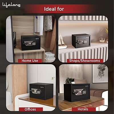 Lifelong Locker For Home&Office 34L-Digital Safe Locker For Security With 5Mm Sturdy Metal Door Lifelong Locker For Home&Office 34L-Digital Safe Locker For Security With 5Mm Sturdy Metal Door