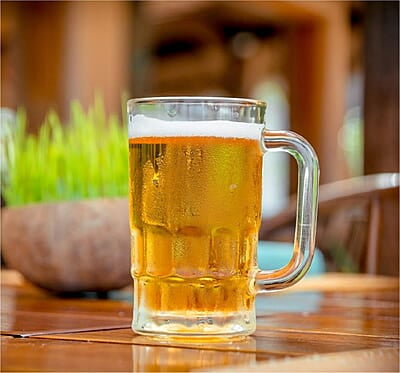 Treo by Milton Gusto Cool Glass Beer Mug, Set of 2, 335 ml Each