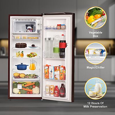 Whirlpool 207 L 3 Star Icemagic Pro Inverter Direct-Cool Single Door Refrigerator Whirlpool 207 L 3 Star Icemagic Pro Inverter Direct-Cool Single Door Refrigerator