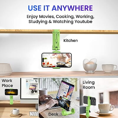 Portronics Mobot Clip Mobile Holder with 360° Adjustable Angles, Light Weight, Pocket Friendly, Mobile Stand for Table Portronics Mobot Clip Mobile Holder with 360° Adjustable Angles, Light Weight, Pocket Friendly, Mobile Stand for Table