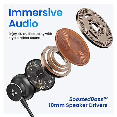 Ambrane Type C Wired Earphones with in-line Mic for Clear Calling, 1.2M Cable, 10mm Dynamic Drivers for BoostedBass, Control Buttons for iPhone 15, Samsung & Type C Devices Stringz 04 Ambrane Type C Wired Earphones with in-line Mic for Clear Calling, 1.2M Cable, 10mm Dynamic Drivers for BoostedBass, Control Buttons for iPhone 15, Samsung & Type C Devices Stringz 04