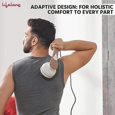Lifelong Electric Body Massager Machine for Pain Relief 9 Massage Heads Multiple Speed Setting Lifelong Electric Body Massager Machine for Pain Relief 9 Massage Heads Multiple Speed Setting