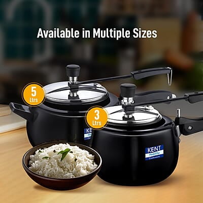 KENT Hard Anodised Pressure Cooker with SS Inner Lid  3L