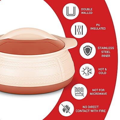 MILTON Adore 2500 Insulated Inner Stainless Steel Casserole, 2.2 litres, Beige