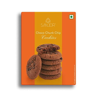SMOOR Premium Choco Chunk Chip Cookies Crunchy & Sweet Gourmet Cookie Biscuits150g
