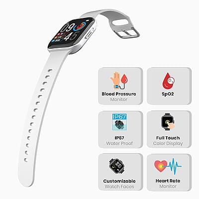 Zebronics Zeb-Fit1220CH Smart Fitness Band, 2.5D Curved Glass Full Touch Display, SpO2, BP Zebronics Zeb-Fit1220CH Smart Fitness Band, 2.5D Curved Glass Full Touch Display, SpO2, BP