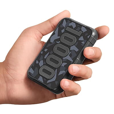 Ambrane 10000mAh Rugged, Slim & Compact Powerbank, 22.5W Fast Charging, USB & Type C Output Ambrane 10000mAh Rugged, Slim & Compact Powerbank, 22.5W Fast Charging, USB & Type C Output